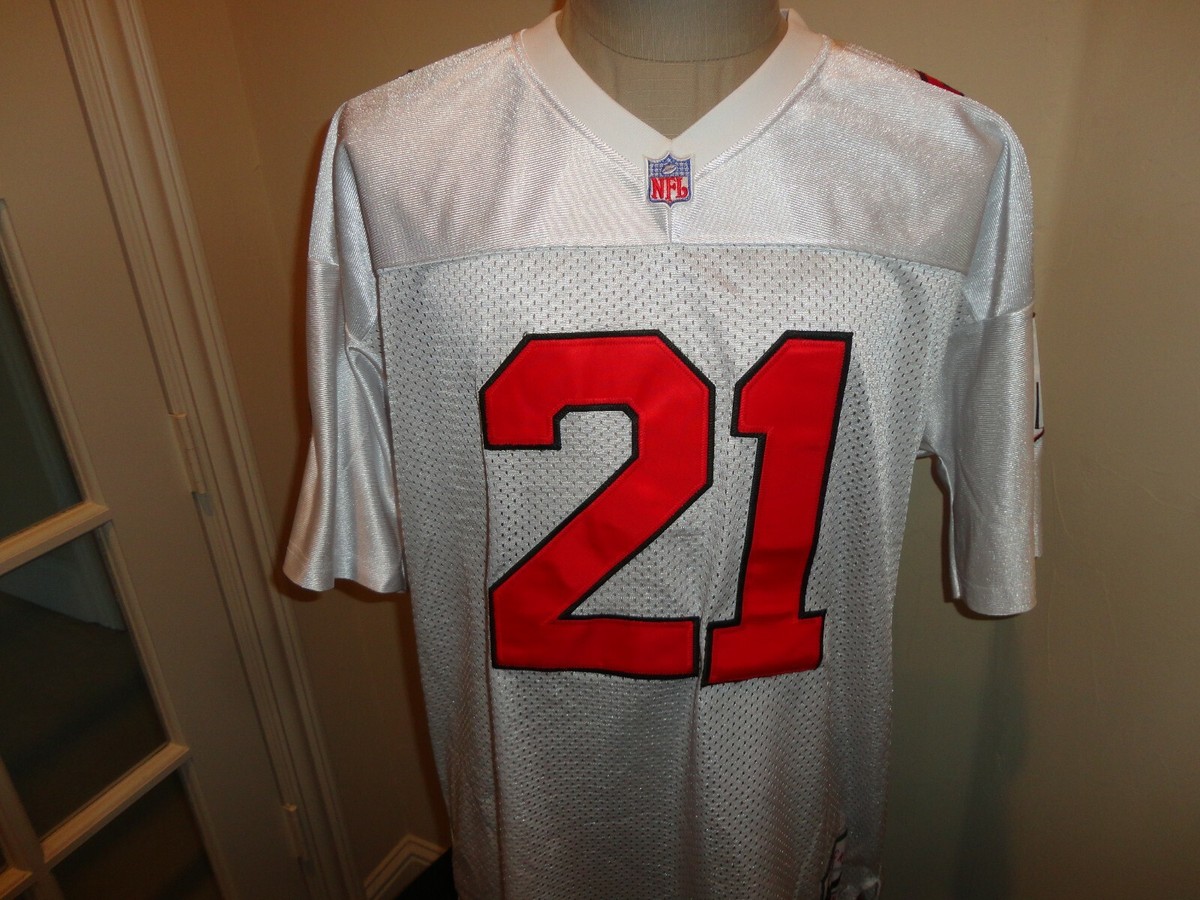 Vtg SEWN Throwback Authentic Atlanta Falcons #21 Deion
