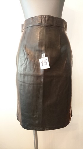 Jupe Courte En Cuir D'agneau Chantal Thomass Paris - Taille 36, Noir, Occasion Très Bon état