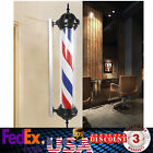 Barber Pole Led Light Red White Blue Stripes Rotating Hair Salon Shop Sign New