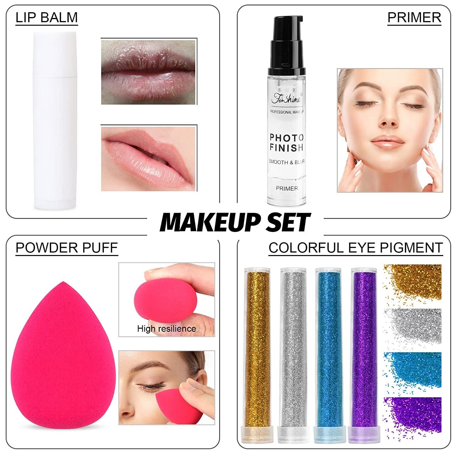 Premium All In One Makeup Kit - Full Set for Beginners - Waterproof - Type C