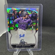 2023 Bowman Chrome Prospects Atomic Refractor Auto Bryant Betancourt # 40/100