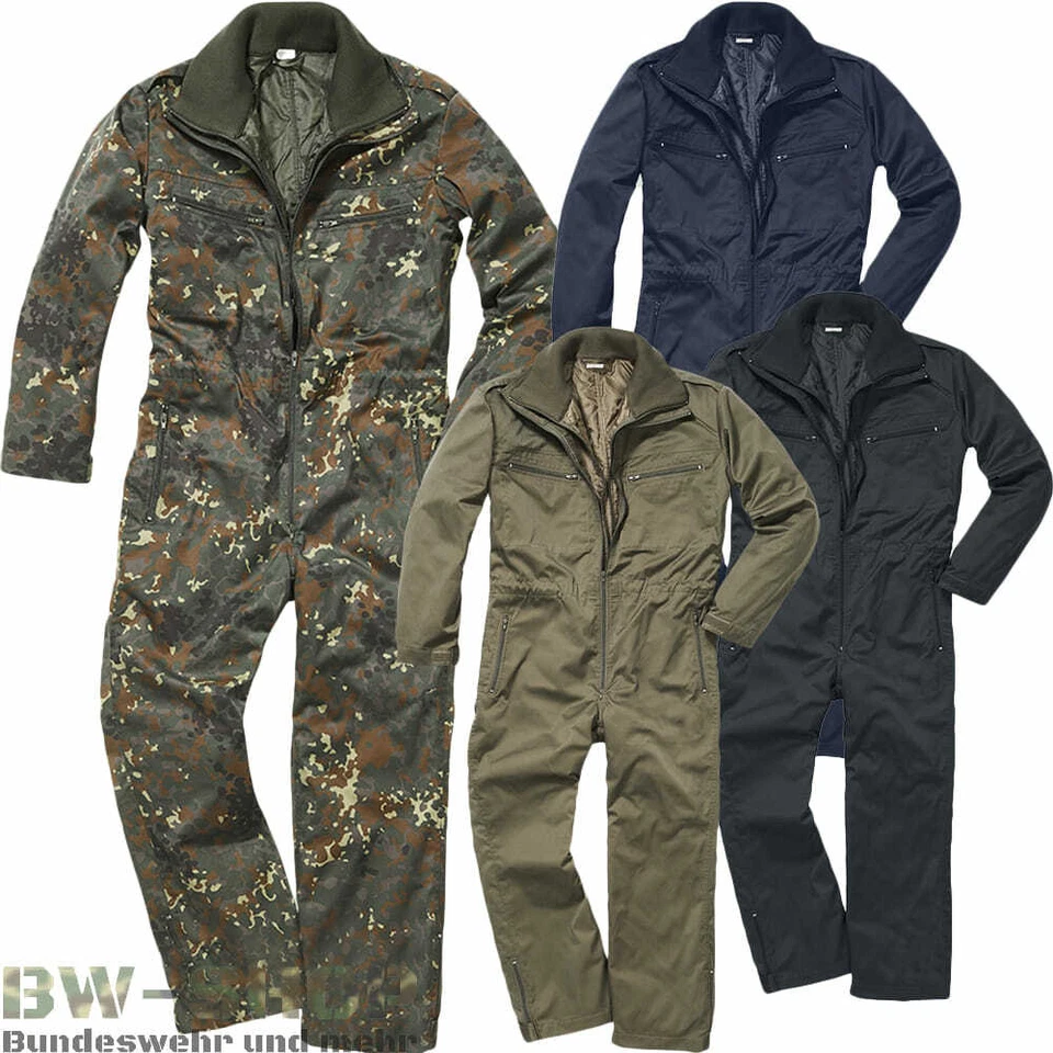 BUNDESWEHR PANZERKOMBI + STEPPFUTTER NEU BW OVERALL KOMBI OLIV SCHWARZ FLECKTARN