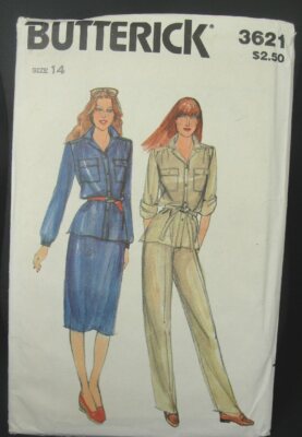 UNCUT Vintage Butterick SEWING Pattern Misses Top Skirt Pants Jacket 4680 OOP FF UNCUT Vintage Butterick SEWING Pattern Misses Top Skirt Pants Jacket 4680 OOP FF