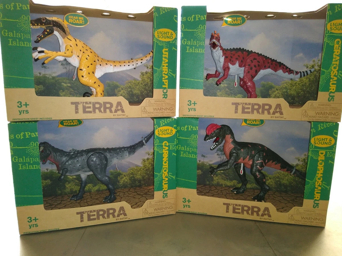 DINOSAUR LOT OF 4 TERRA BY BATTAT DINOSAURS PLAY FIGURES BRAND NEW