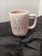 Rae Dunn SOUL MATE Mug Pink Ceramic Coffee Mug GIFT  (SOUL MATE)