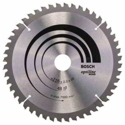 Bosch Kreissägeblatt Optiline Wood für Kapp- und Gehrungssägen, 216 x 30 x 2,