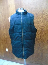 Original Weatherproof Vintage Sleeveless Lined Vest Zipper Front Black Size XL