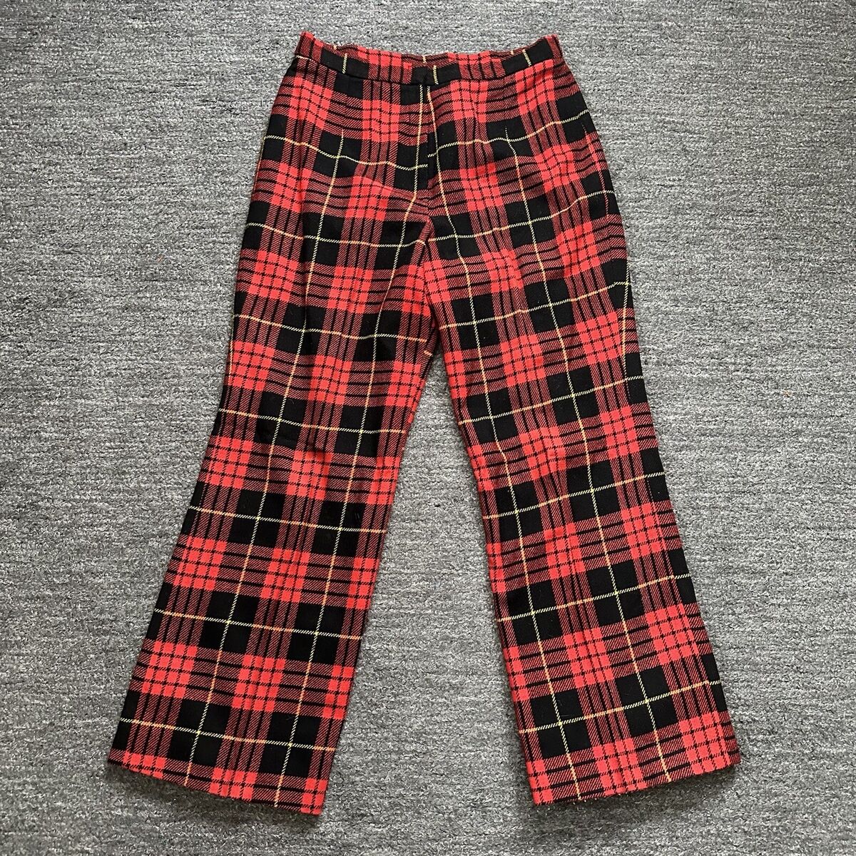 Vintage wool mid-calf plaid A-line skirt for autumn J101 Vintage wool mid-calf plaid A-line skirt for autumn J101