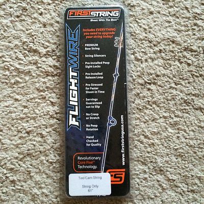FirstString Flightwire Premium Bow Strings Two Cam String Only 61''