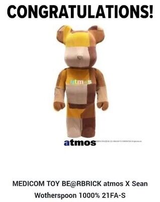 BE@RBRICK atmos x Sean Wotherspoon 1000% Bearbrick MEDICOM BE@RBRICK atmos x Sean Wotherspoon 1000% Bearbrick MEDICOM