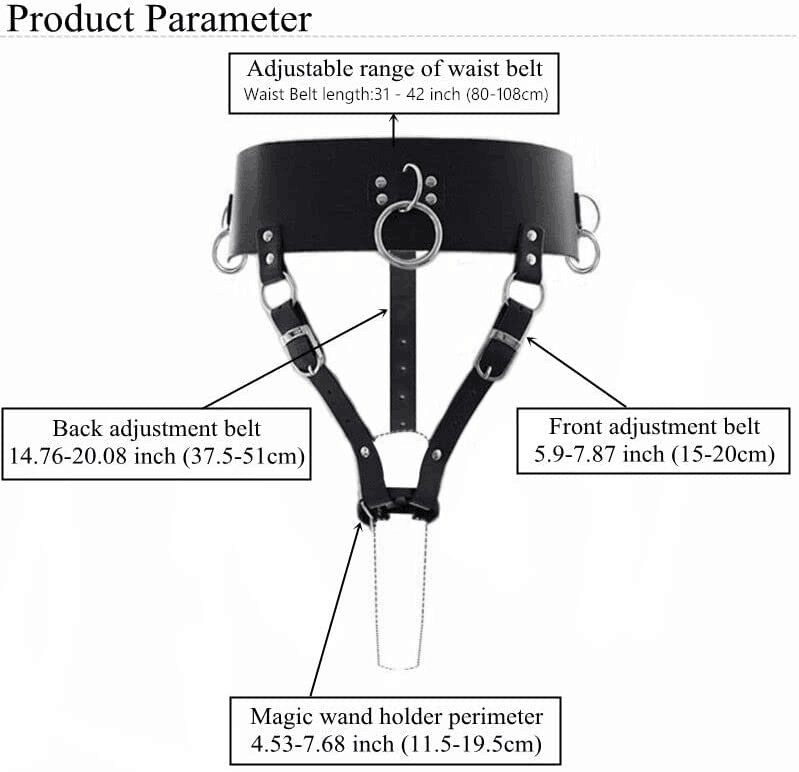 Forced Harness Holder PU Leather Wand Belt Orgasm Massager Vibrator for  Women | eBay
