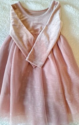 Cat & JackCat & Jack Girls' Adaptive Velour to Tulle Sparkle Long Sleeve Dress