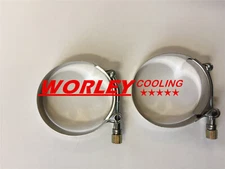 2* 4" Inch 102mm ID Stainless Steel T-Bolt Silicone Hose pipe Clamps 102-110mm