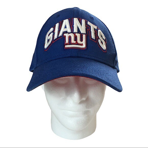 New Era 39Thirty NFL New York Giants Blue Cap White Embroidered Fitted Hat L/XL
