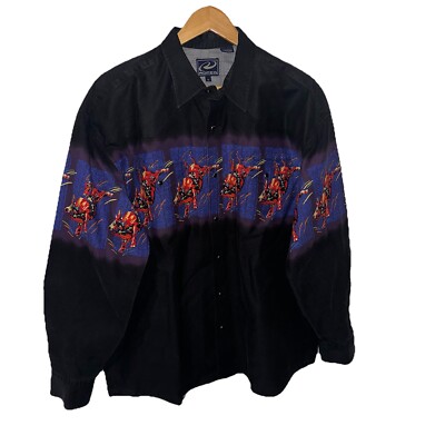 Roper Pearl Snap Wrap Around Rodeo Bronco Shirt Size XL Western Cowboy