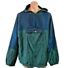 VTG 80s Wise Guy Windbreaker Iridescent Surf Style Mens Green Jacket One Size