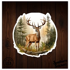 Deer Buck Forest - Vinyl Decal Sticker - Car Window Laptop - ebn11990