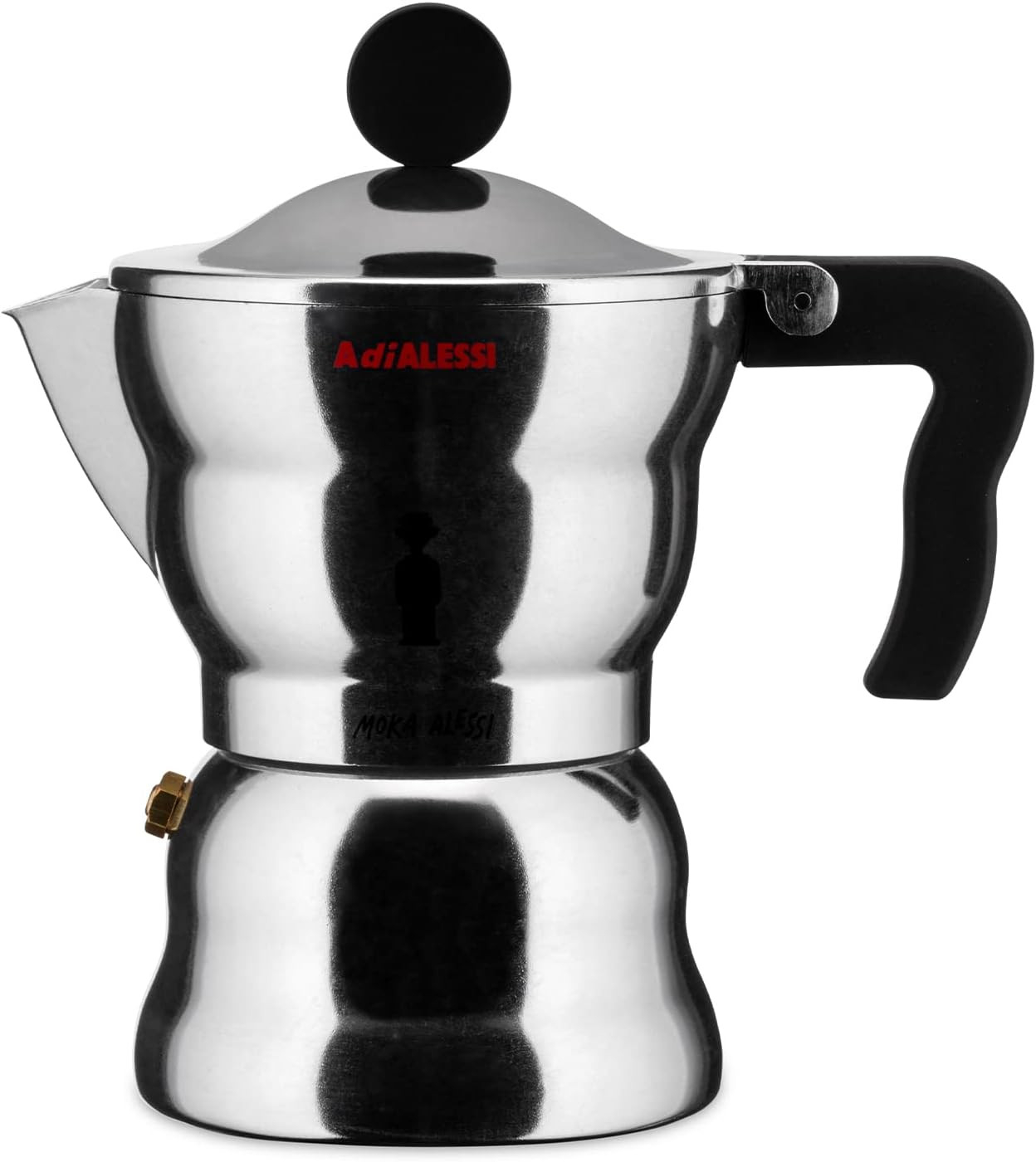AAM33/3 - Design Espresso Coffee Maker, Aluminum and Thermoplastic Resin, 3 Cups