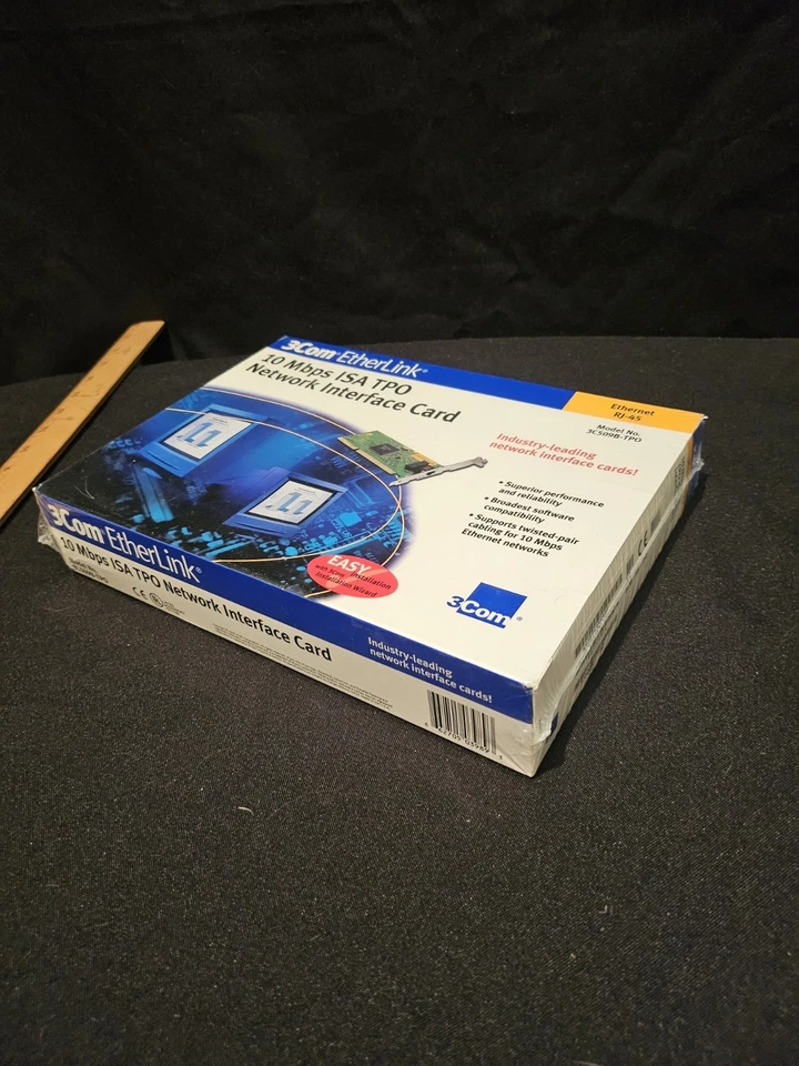 3Com 3C509B-TPO 10Mbps ISA 10 Base-T Ethernet Adapter NIC. Vintage. New Sealed. - Image 4 of 4