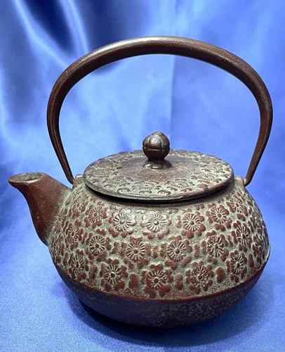 Tetsubin Nanbu Tekki Japanese Iron Kettle Iron Ironware Rock Casting - Picture 2 of 10