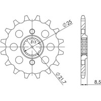 Ritzel P520 - Z16 (DIS.24502) Kawasaki 500 Vulcan 96/09