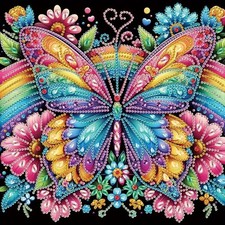 Butterfly Special Shape Diamond Painting Kits For Beginner,Crystal Rhinestone...