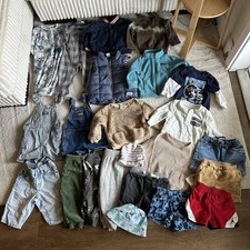 HUGE Baby Boy 12-18M Clothing Bundle Set of 23 Items Oshkosh Nike Columbia EUC