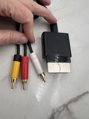 Xbox 360 Composite AV Cable Genuine Microsoft RCA Video Audio Cord