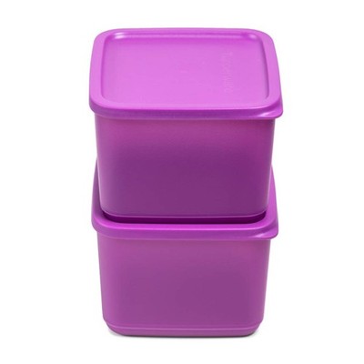 Tupperware Plastic Container Cubix- 2 pieces, Purple
