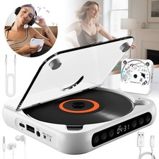 CD Player Bluetooth Tragbarer Discman mit 2000mAh AKKU Kopfhörer LED-Display DE