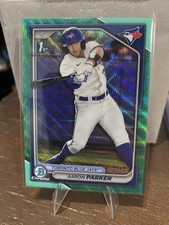 2024 Bowman Draft Chrome Aaron Parker Aqua Wave Refractor /125 1st Bowman