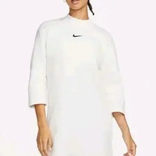 Nike Women's Midi Dress Size L (66-77) White Soft Material