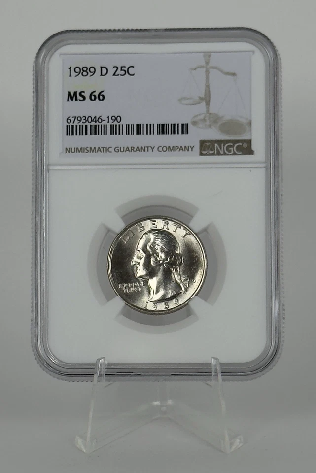 1989-D Washington Quarter DDO NGC MS66 Doubling Tripling Die Chips Brilliant UNC - Image 2 of 4