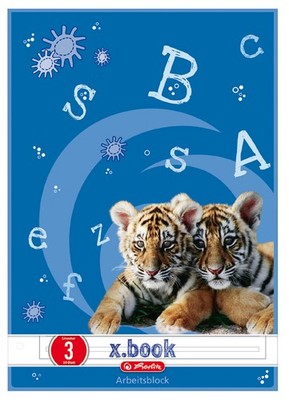 herlitz Arbeitsblock x.book DIN A4 Lineatur 3 50 Blatt
