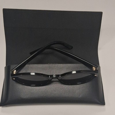 Christian Dior Women s Oval Sunglasses Black Plastic Frame Tinted Lenses Case