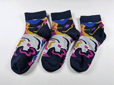 Bombas Lightweight Quarter Socks Lot Of 3 Pairs Floral Size M