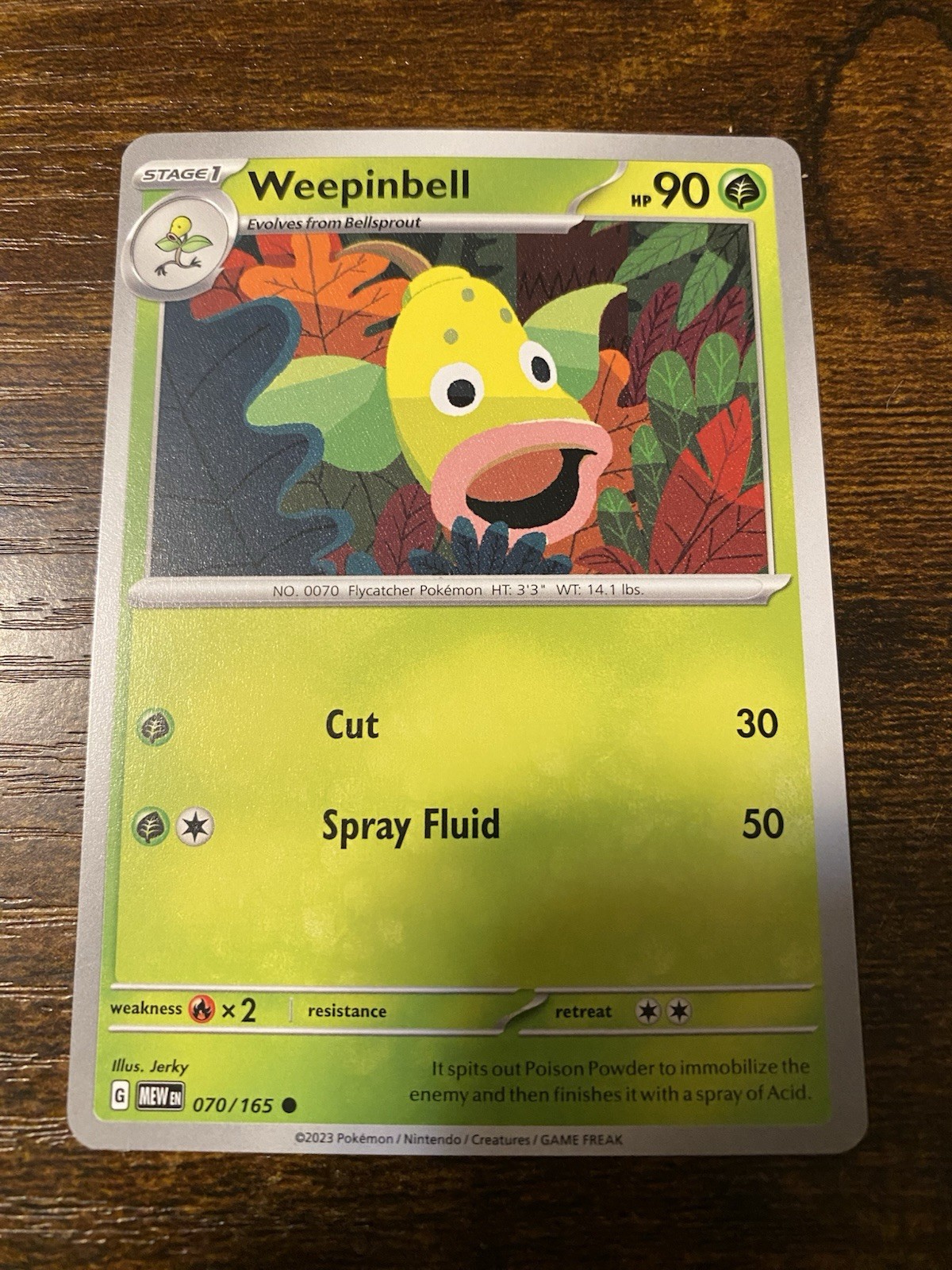 Weepinbell 070/165 151 Common NM Pokemon TCG