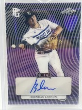 2023 LEAF METAL PERFECT GAME BRENDAN LAWSON PURPLE REFRACTOR 1/25 AUTO
