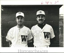Press Photo Wagner Baseball teammates Vitaliano & Torre - sia24231