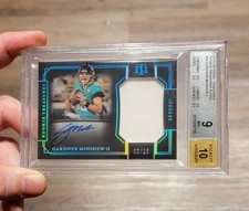 Gardner Minshew II 2019 National Treasures Midnight /10 GAME USED RPA BGS 9