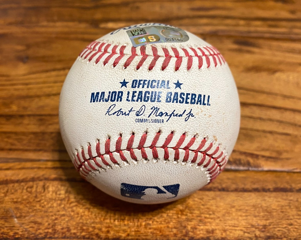 Casey Mize Tigers Game Used PITCHED Baseball 6/17/2026 v Astros Vazquez Hit Foul