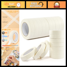 Bulk Masking Tape 1 Inch - 20 Rolls White Beige for Craft, Art, Home, Office, Sc