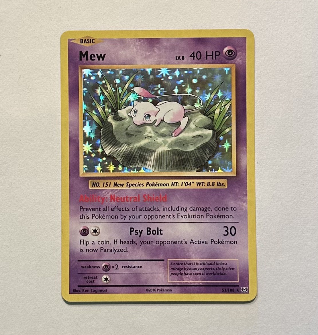 Mew 53/108 XY Evolutions Pokemon TCG Holo NM