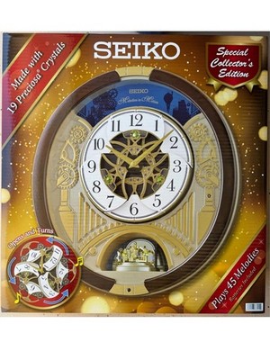 2025 Seiko Melodies in Motion Golden Rhythm Musical Wall Clock