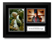Sir David Attenborough Signed A4 Framed Photo Display Autograph Blue Planet +COA