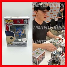 JOHN CENA Autographed Signed WWE Funko Pop #76 Vintage Yankees - COA & PICTURE