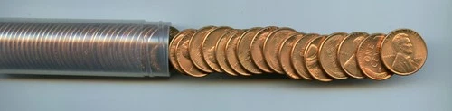 *1955-P Lincoln Cent Roll, Choice Uncirculated Full Red*