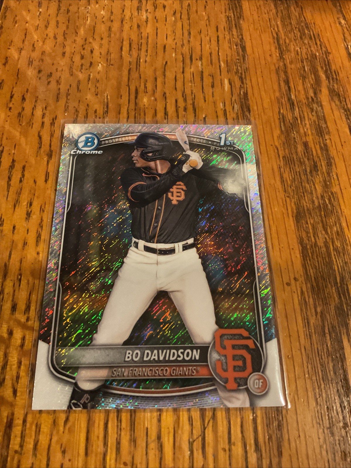 BO DAVIDSON 2025 BOWMAN CHROME 1ST SHIMMER REFRACTOR GIANTS Q5672