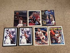 Scottie Pippen Lot of 7 Trading Cards Chicago Bulls NBA Basketball Topps Fleer