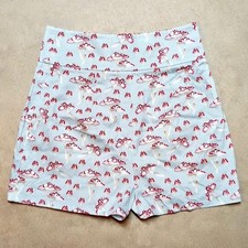 *READ* Carolina Herrera Mushroom Archive Print Made in Italy Shorts Size 6